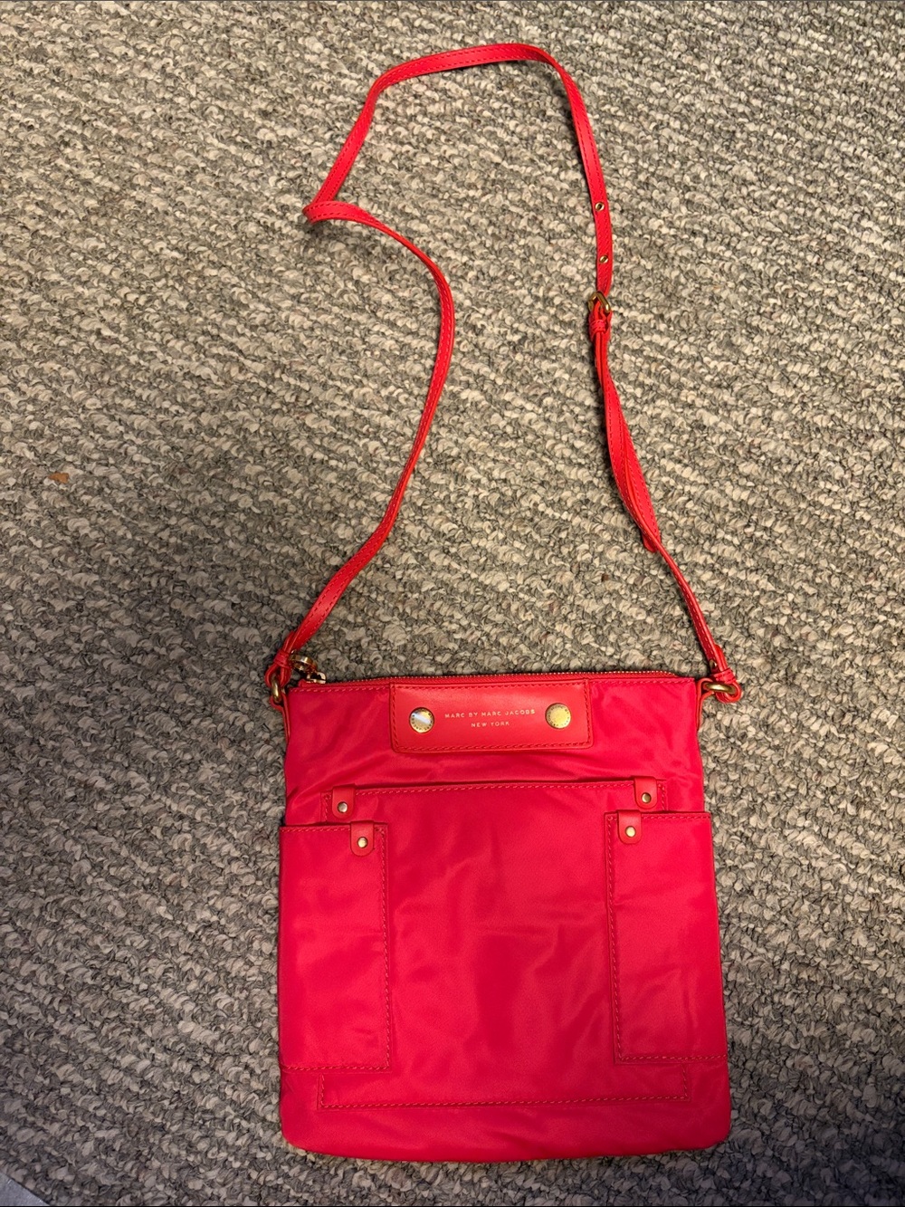 Marc by Marc Jacobs Bright Red Nylon Crossbody Bag